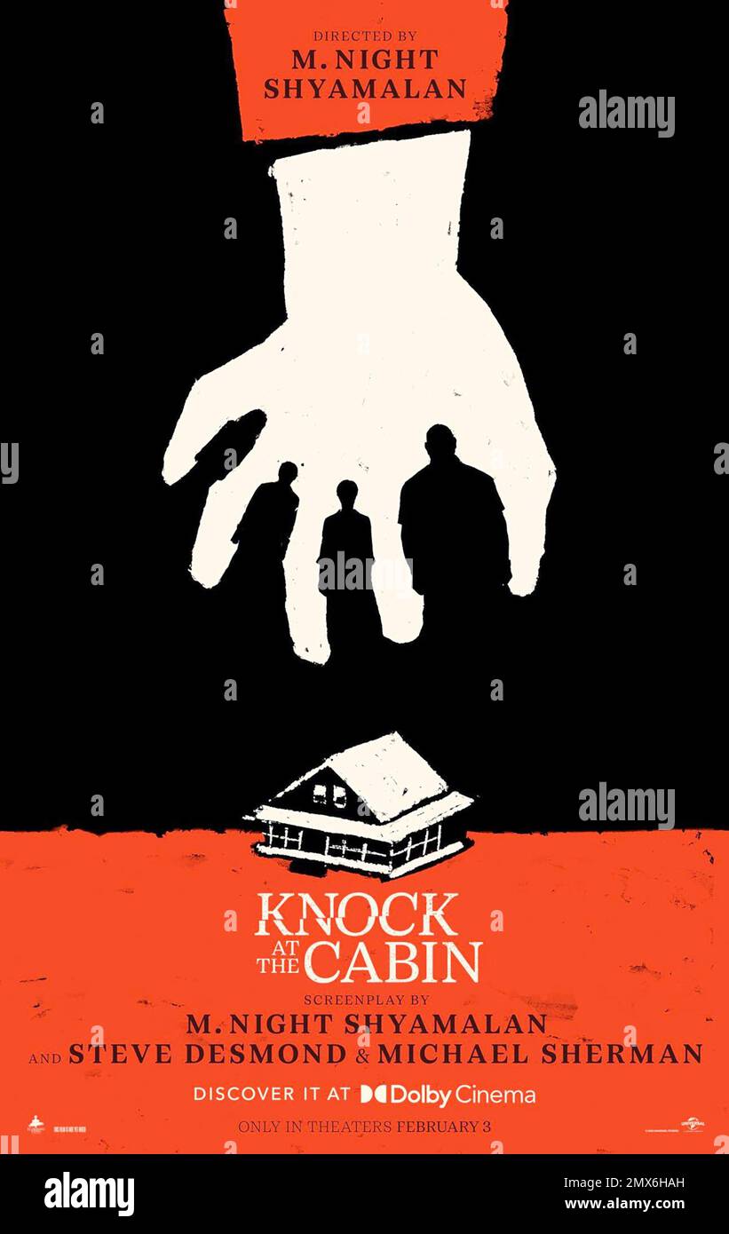 KNOCK AT THE CABIN, US Dolby Cinema poster, 2023. © Universal Pictures ...