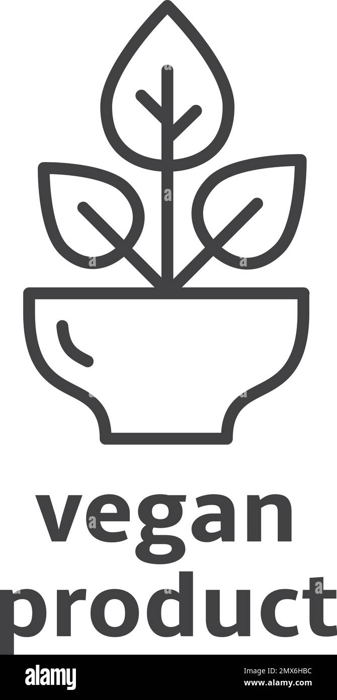 Vegan product symbol. Natural diet food label Stock Vector Image & Art