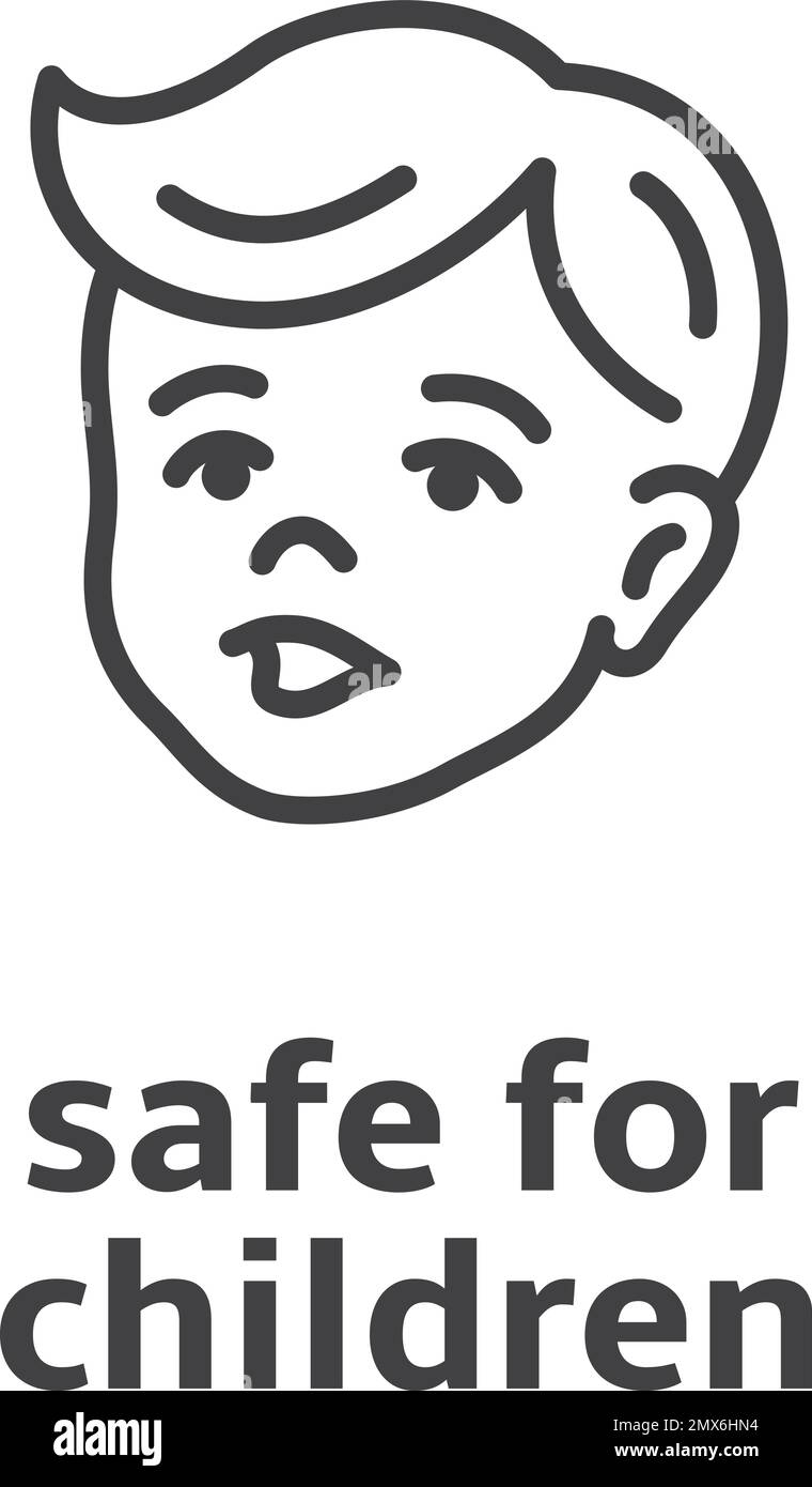Safe for children icon. Eco natural product logo Stock Vector