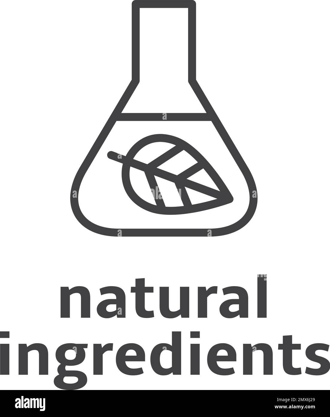 Natural ingredients label. Bio product warranty symbol Stock Vector