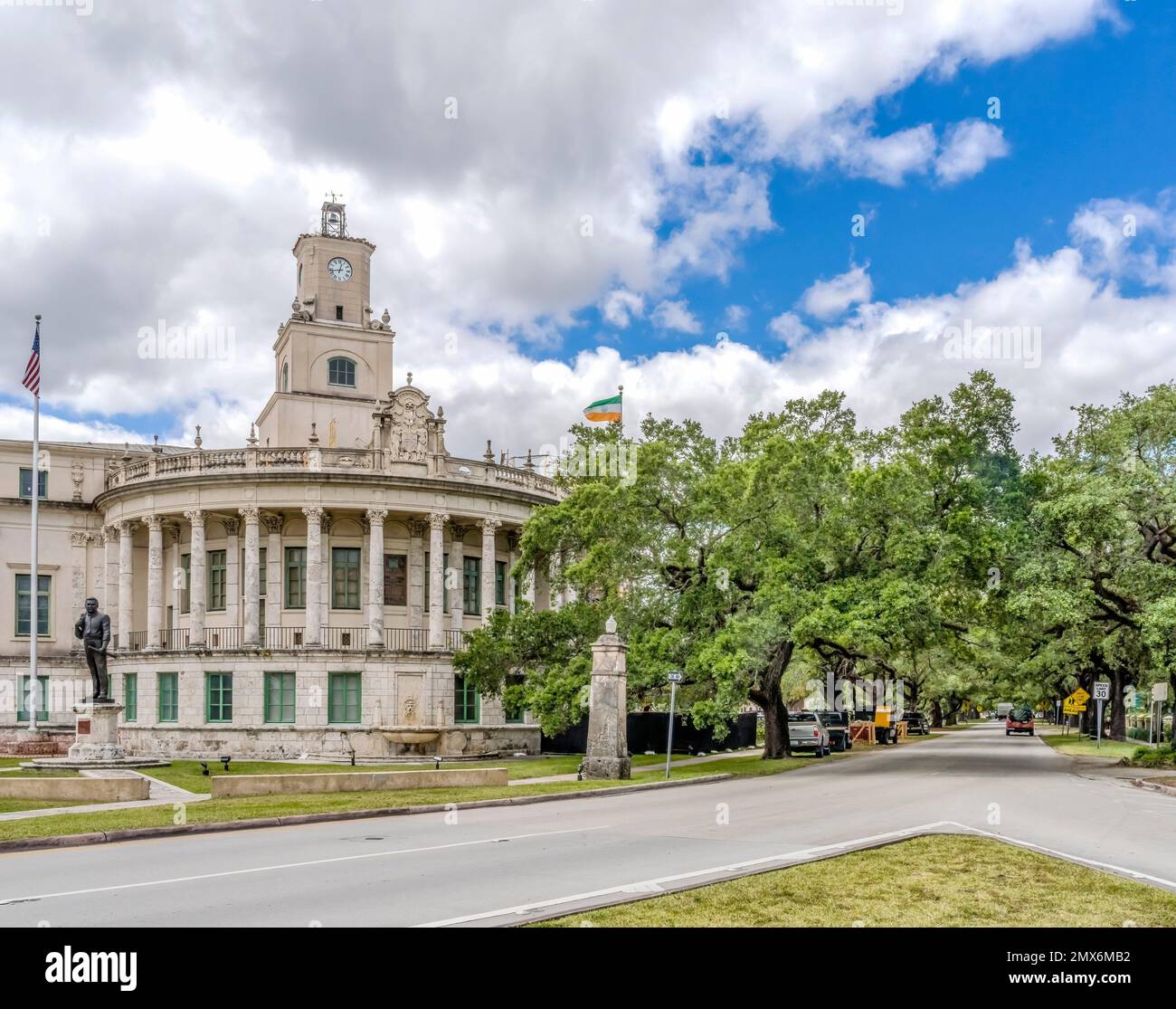 Miracle Mile Historic Town Hall Downtown Coral Gables Florida Built in 1928 On US National Registry Historic Places Miracle Mile famous street Stock Photo