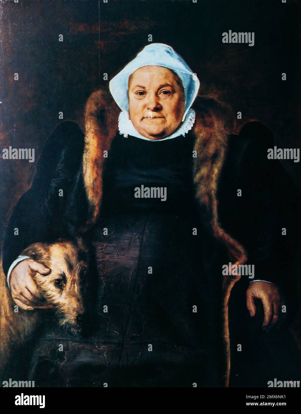 Frans Floris The Elder, Portrait Of An Elderly Lady. Frans Floris De Vriendt Was Flemish Painter, Draughtsman, Print Artist And Tapestry Designer. Stock Photo