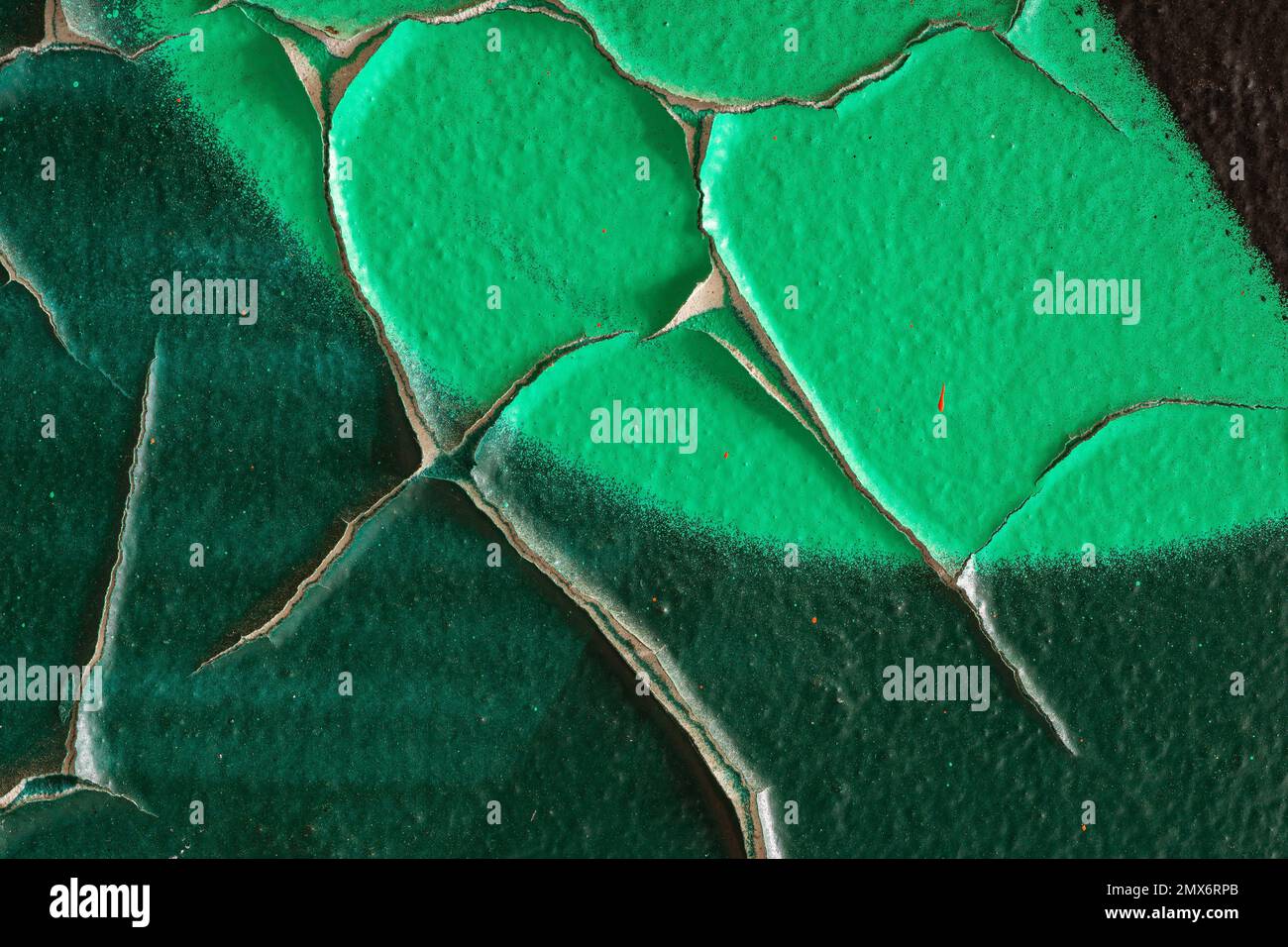 Cracked greenpainted wall. Paint peels off the wall Stock Photo Alamy
