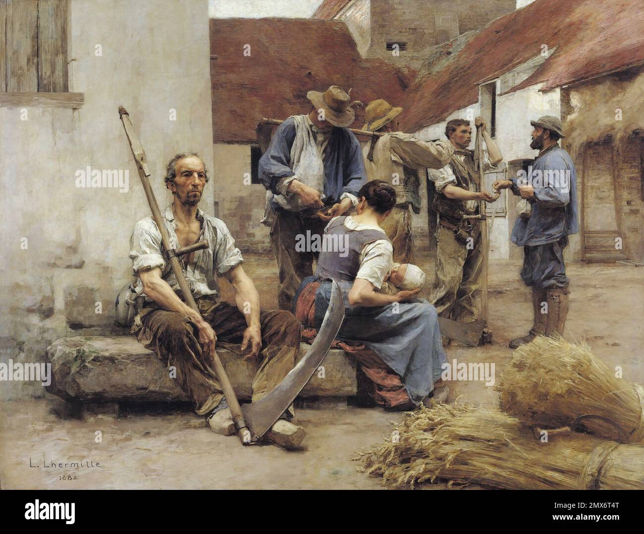 Paying the Harvester. Leon Augustin Lhermitte (18441925). Leon