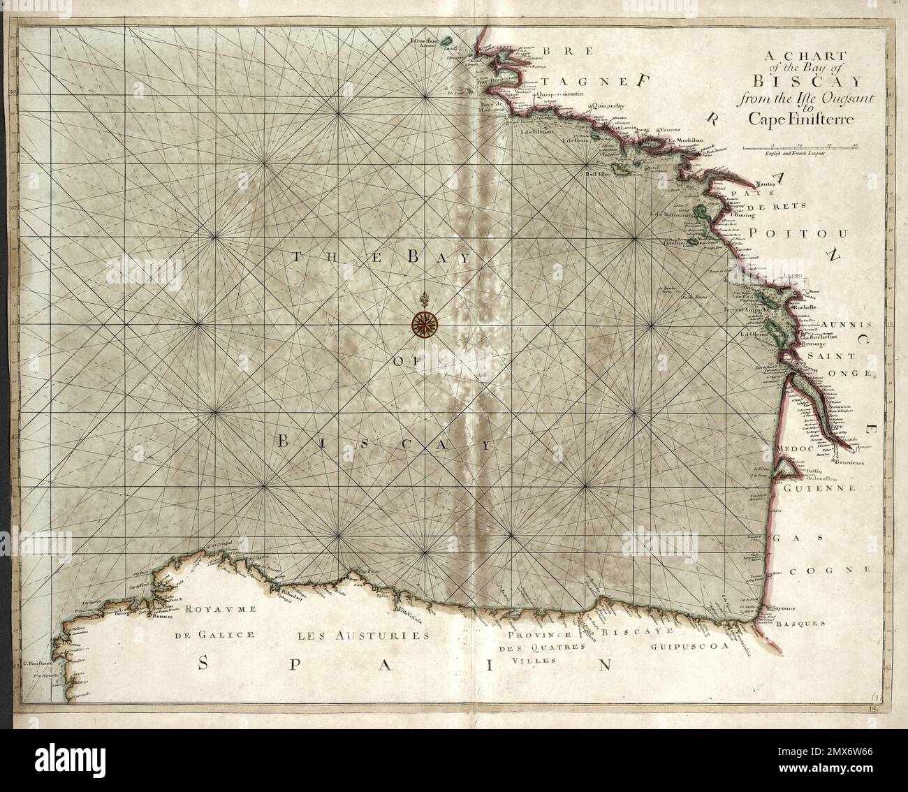 A chart of the bay of BISCAY from the Isle Ouessant to Cape Finisterre
