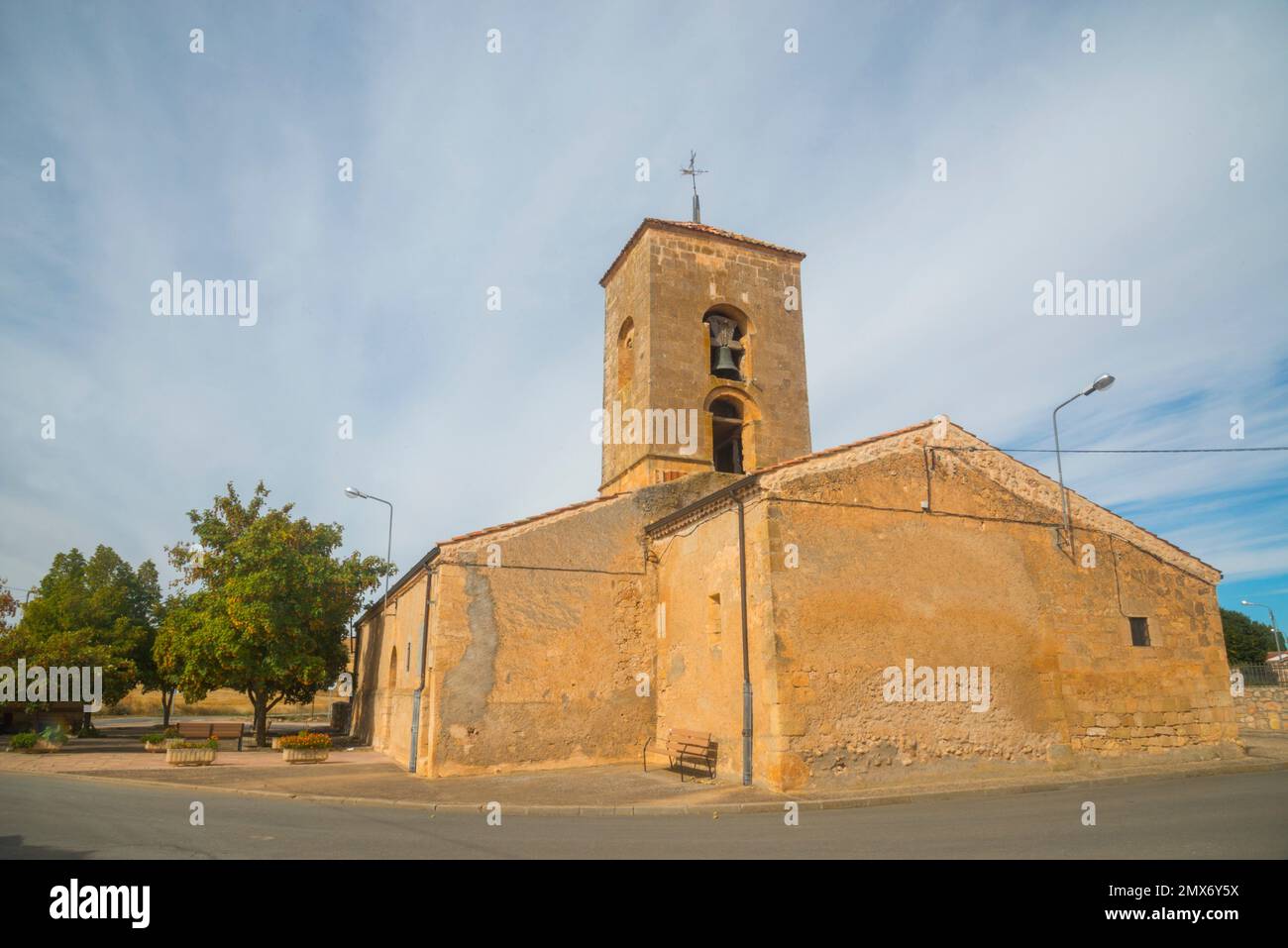Church. Navares de Ayuso, Segovia province, Castilla leon, Spain. Stock Photo