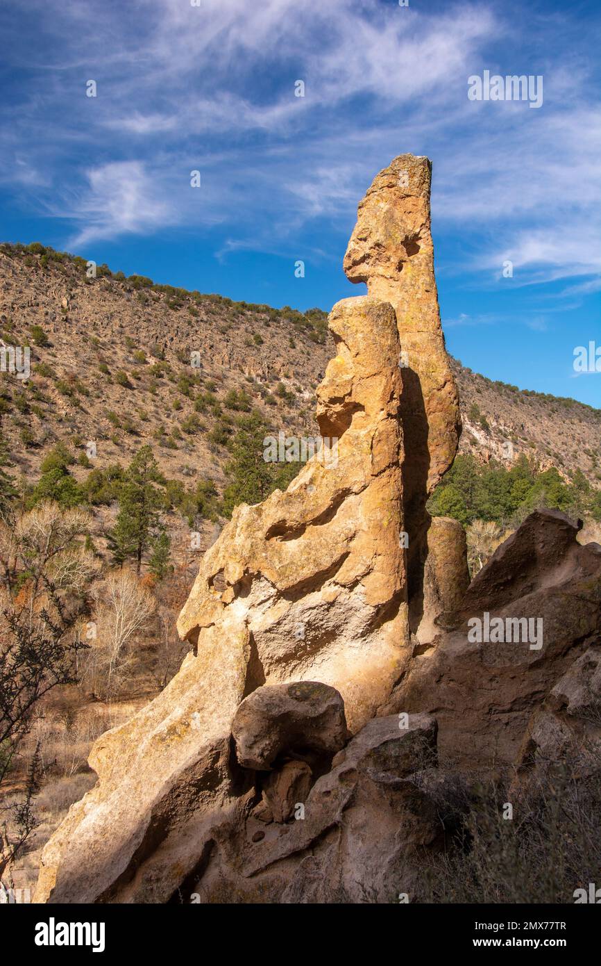 An interesting rock formation that gives one the impression of 2 people looking into the distance. Stock Photo