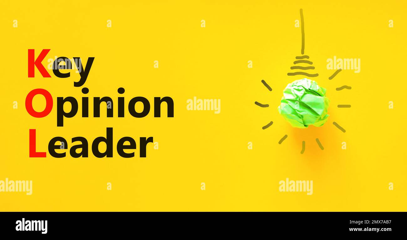 KOL key opinion leader symbol. Concept words KOL key opinion leader on ...