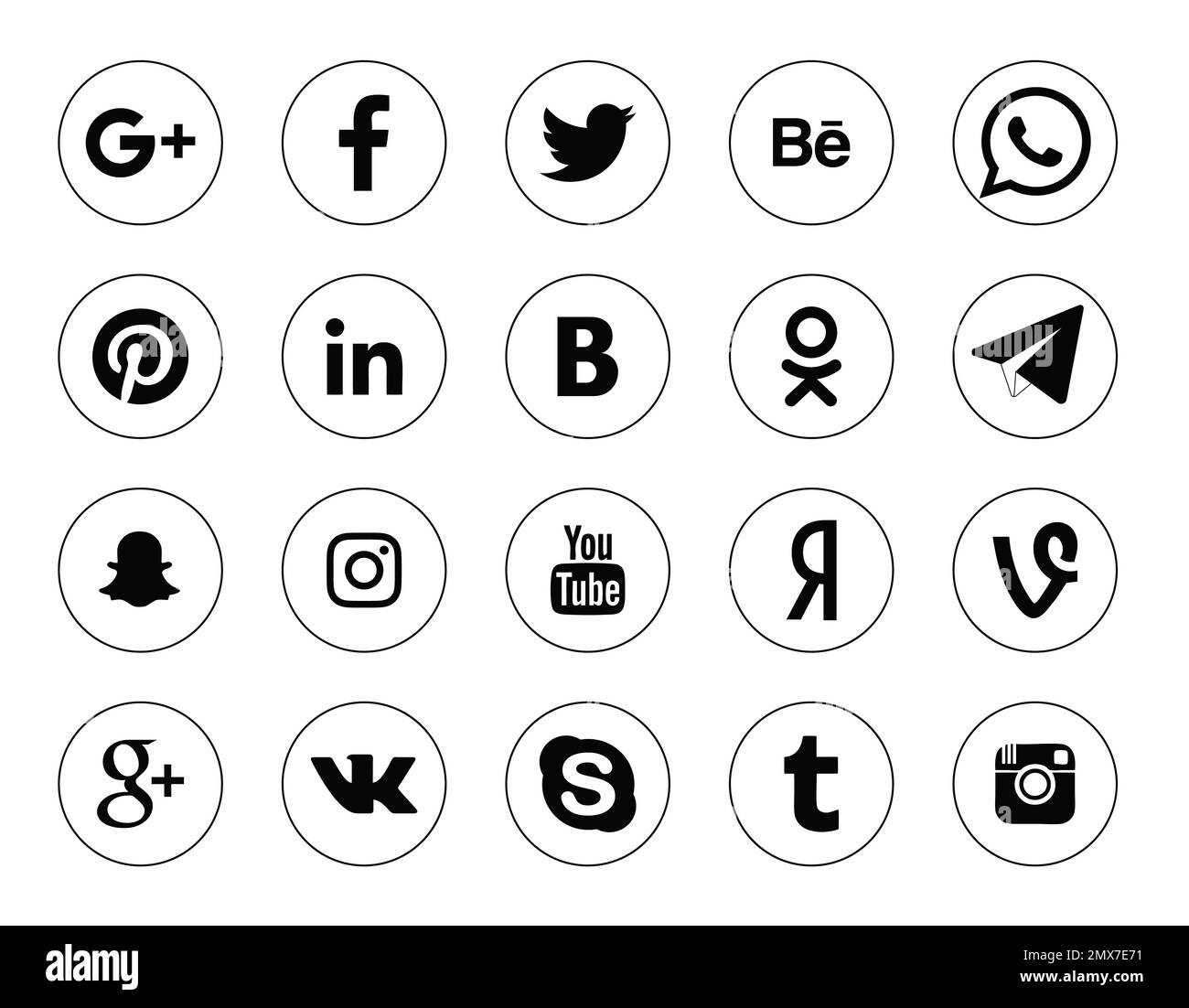 Youtube logo black and white hi-res stock photography and images - Alamy