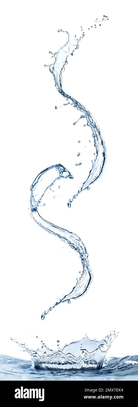 Abstract splashes of water on white background Stock Photo - Alamy