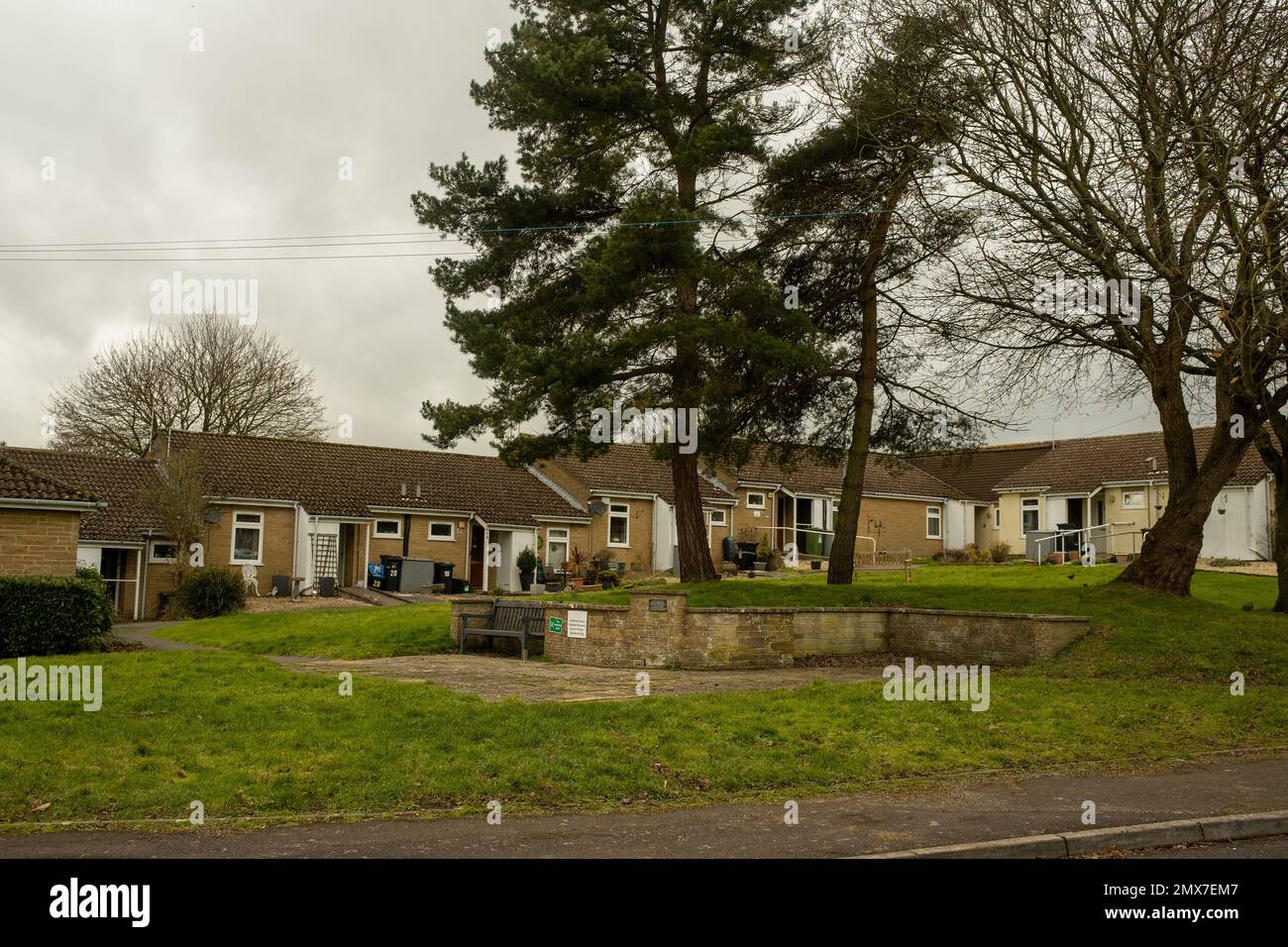 February 2023 Sheltered housing in Castle Cary, Somerset, England, UK
