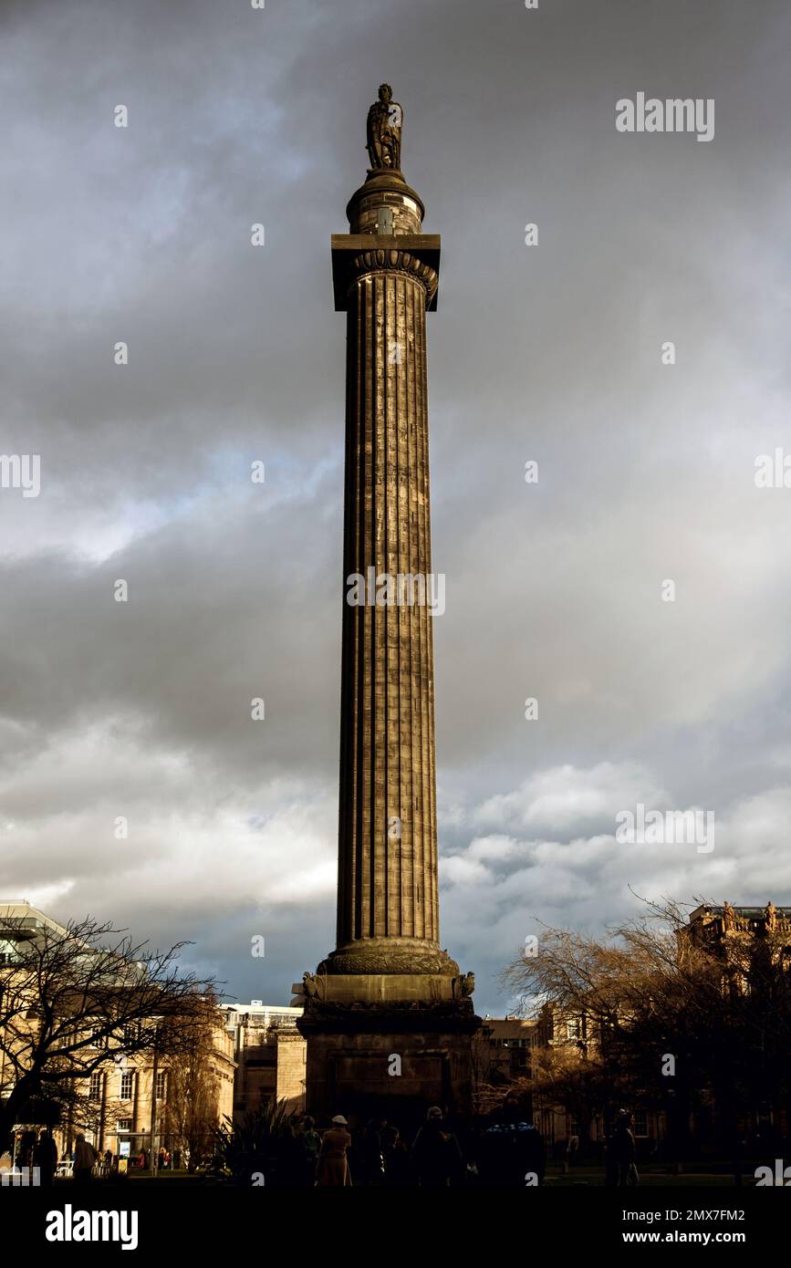 The controversial Melville Monument, commemorating Henry Dundas, the first Viscount Melville in St Andrew Square, Edinburgh, Scotland, UK. Stock Photo