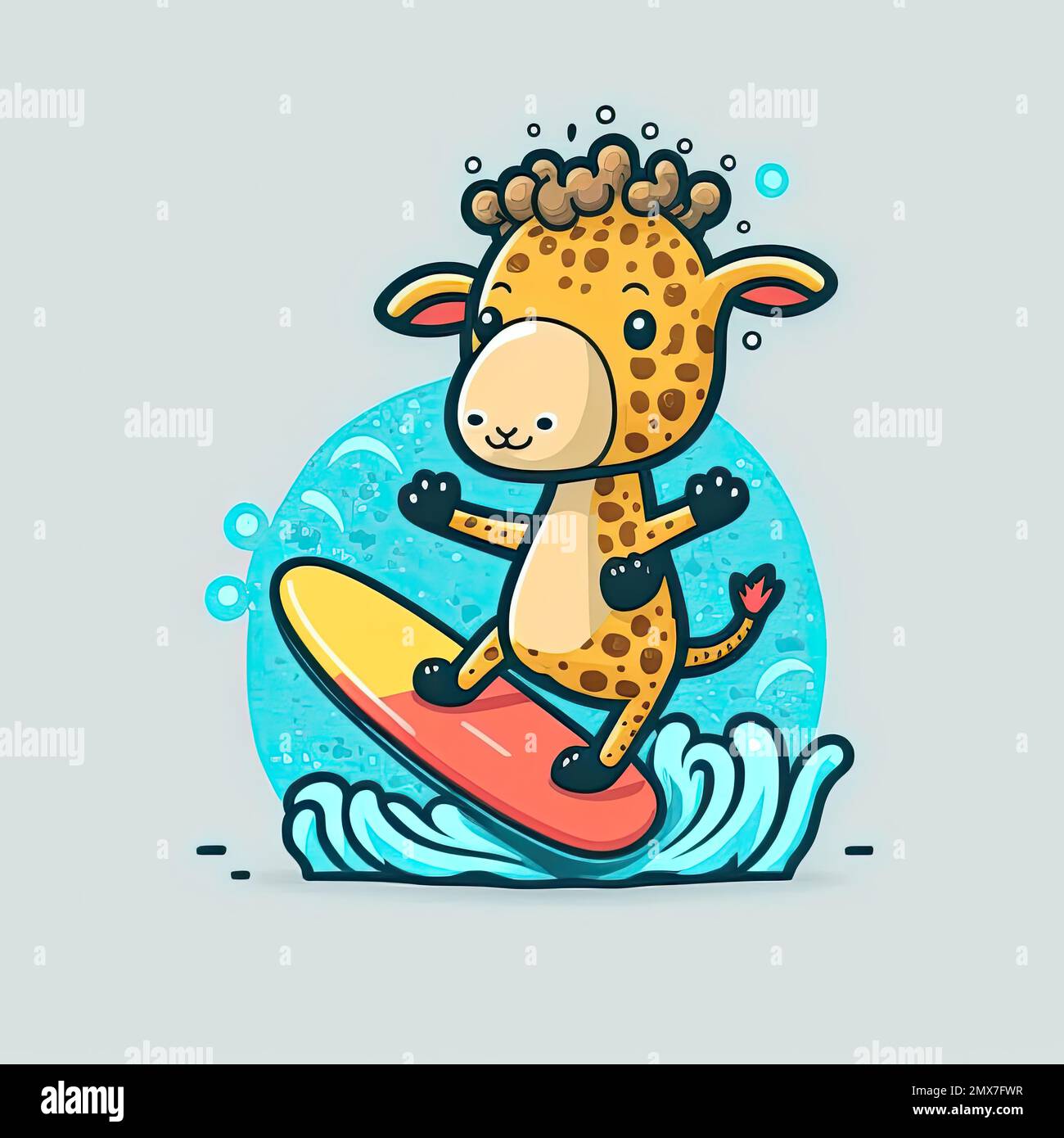 Background funny giraffe cartoon hi-res stock photography and images