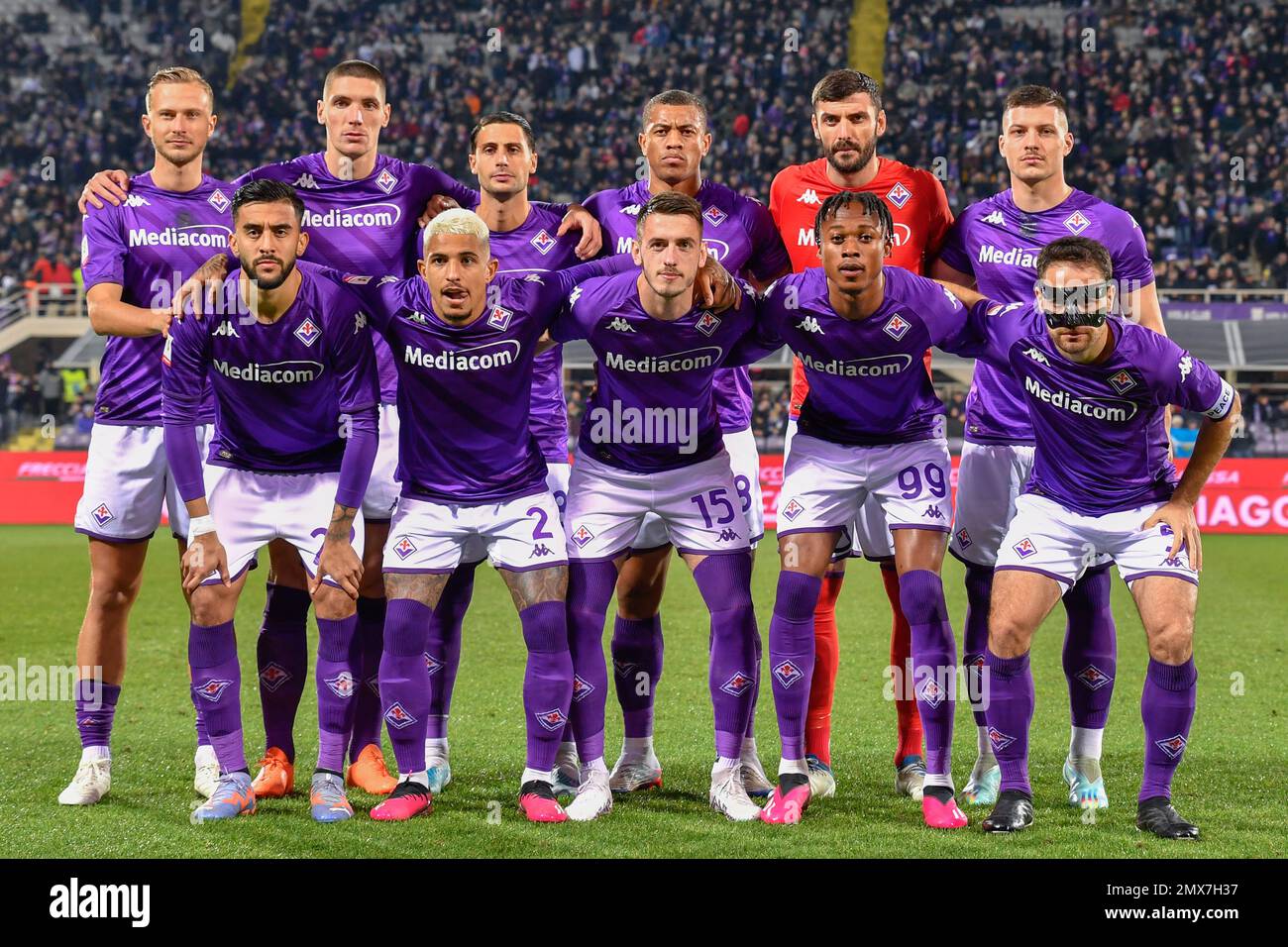 Fans of Fiorentina during the italian soccer Serie A match ACF Fiorentina  vs Hellas Verona FC on March 06, 2022 at the Artemio Franchi stadium in  Florence, Italy (Photo by Valentina Giannettoni/LiveMedia/Sipa