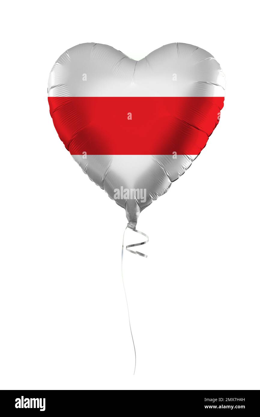 Belarus concept. Balloon with Belarussian flag isolated on white  background. Education, charity, emigration, travel and learning language  Stock Photo - Alamy