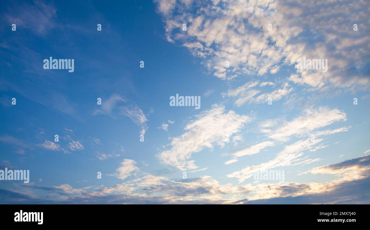 Morning blue sky background with clouds Stock Photo - Alamy