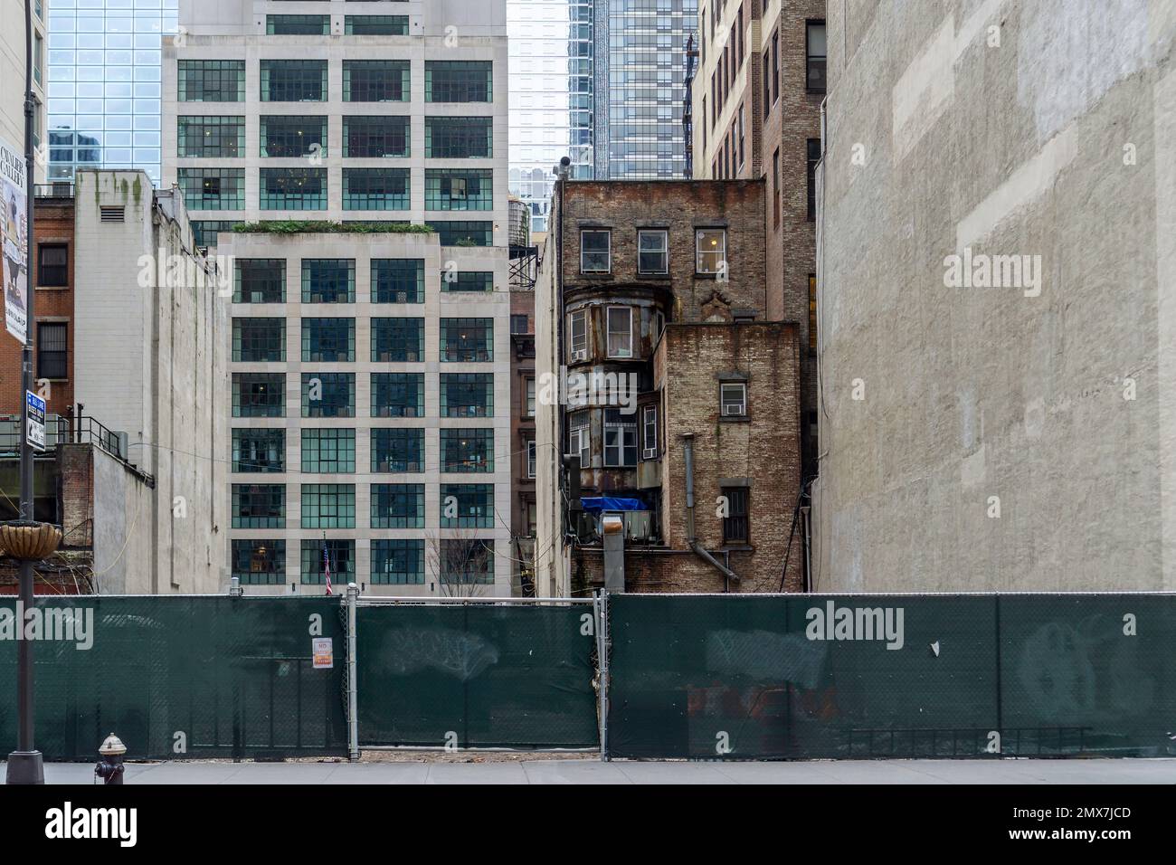 Development on West 57th Street in Midtown Manhattan in New York on Saturday, January 21, 2023. (© Richard B. Levine) Stock Photo