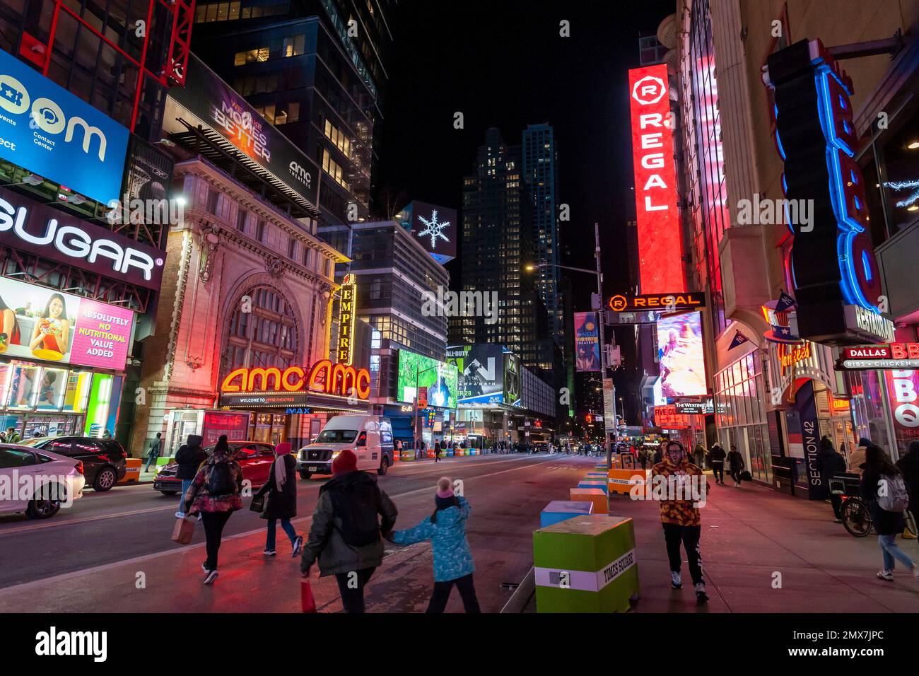 The AMC Empire 25 Cinemas and Regal Cinemas in Times Square in New York