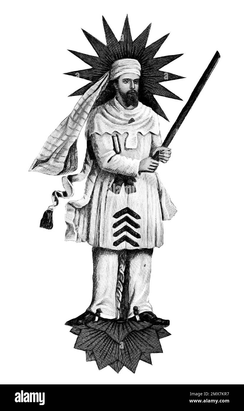 Zoroaster. Illustration depictiing the founder of Zoroaster, c. 1900 Stock Photo