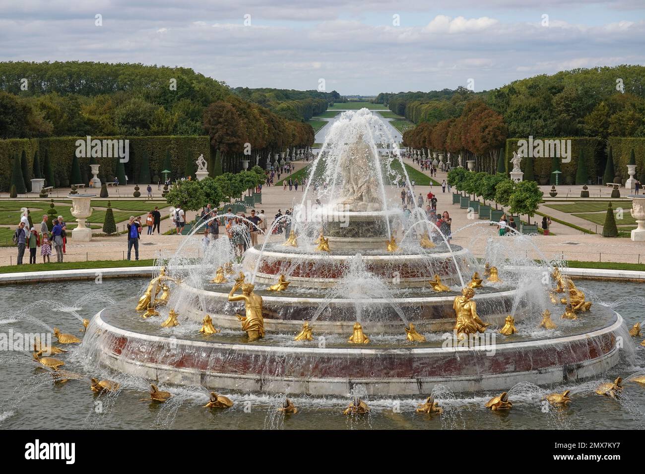 France, Versailles, Gardens of the famous Palace of Versailles. whole