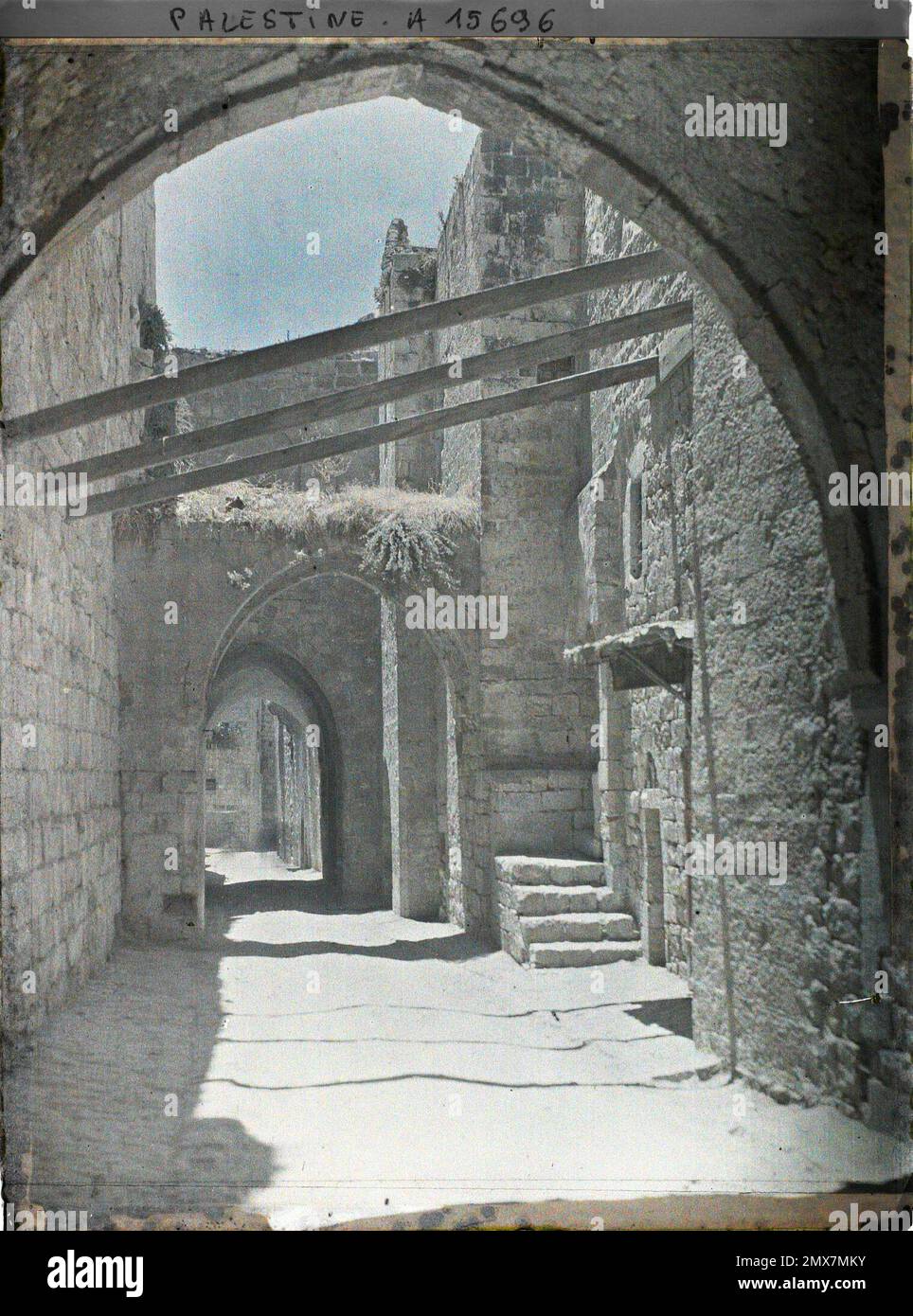 Jerusalem, Palestine Street El Wad , 1918 - Near East, Egypt, Palestine, Cyprus - Paul Castelnau (photographic section of the armies) - (January 9 -October 6) Stock Photo