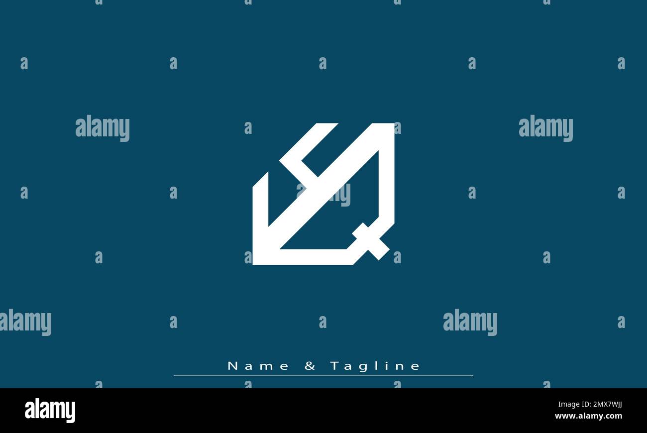 Alphabet letters Initials Monogram logo YQ , QY Stock Vector