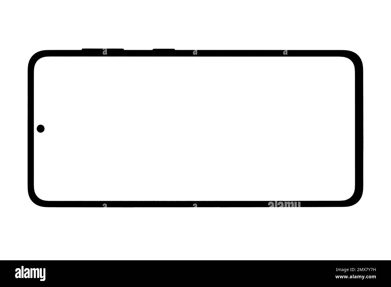 transparent smartphone screen on transparent background for design