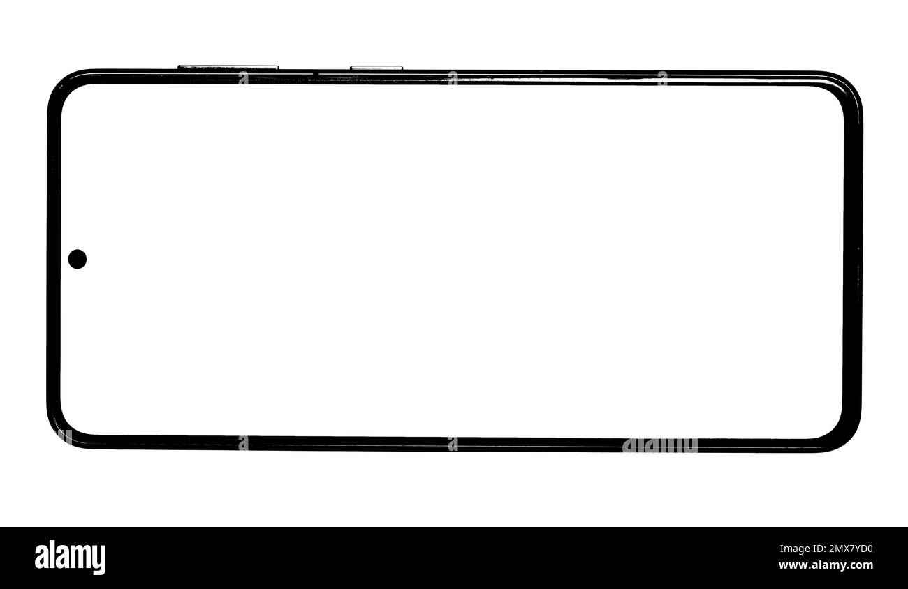 transparent smartphone screen on transparent background for design