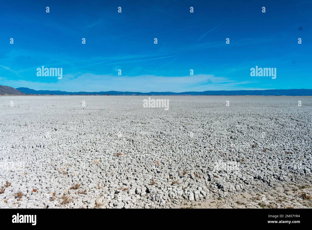 Dry soil during drought conditions, Tule Lake National Wildlife Refuge