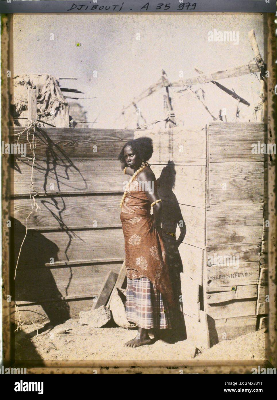 Djibouti woman somalia , Léon Busy in Indochina Stock Photo