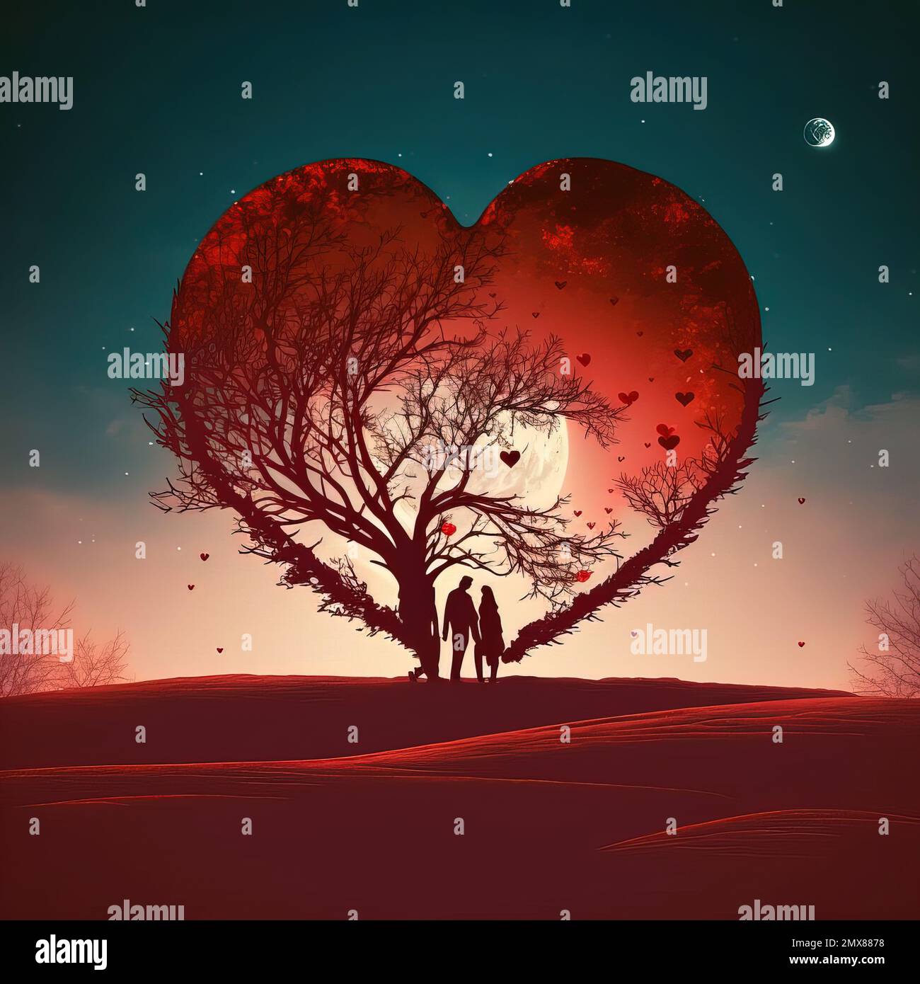 Valentines Idyll Stock Photo