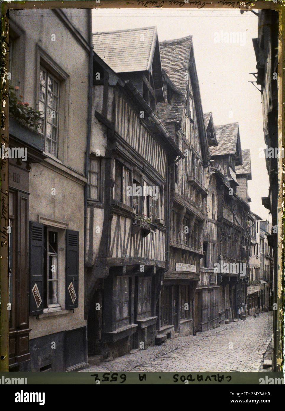 Lisieux, Calvados, Normandy, France The shops and half timbered houses