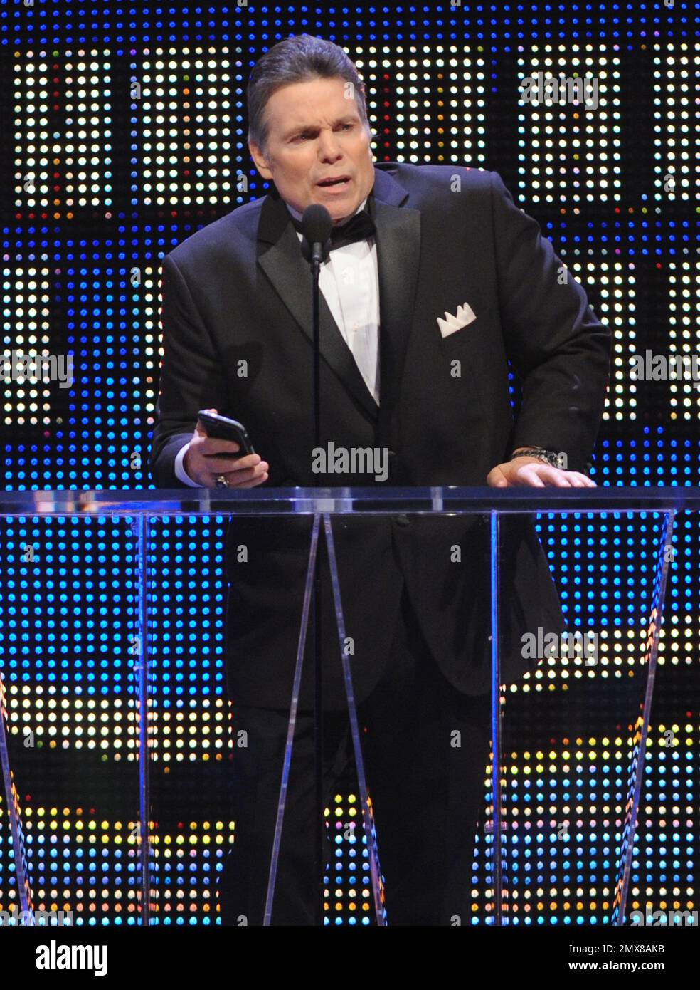 **FILE PHOTO** Lanny Poffo Has Passed Away. New York, NY- March 28: Lanny Poffo attends the 2015 WWE Hall Of Fame on March 28, 2015 at the SAP Center in San Jose, California. Credit: George Napolitano/MediaPunch Stock Photo