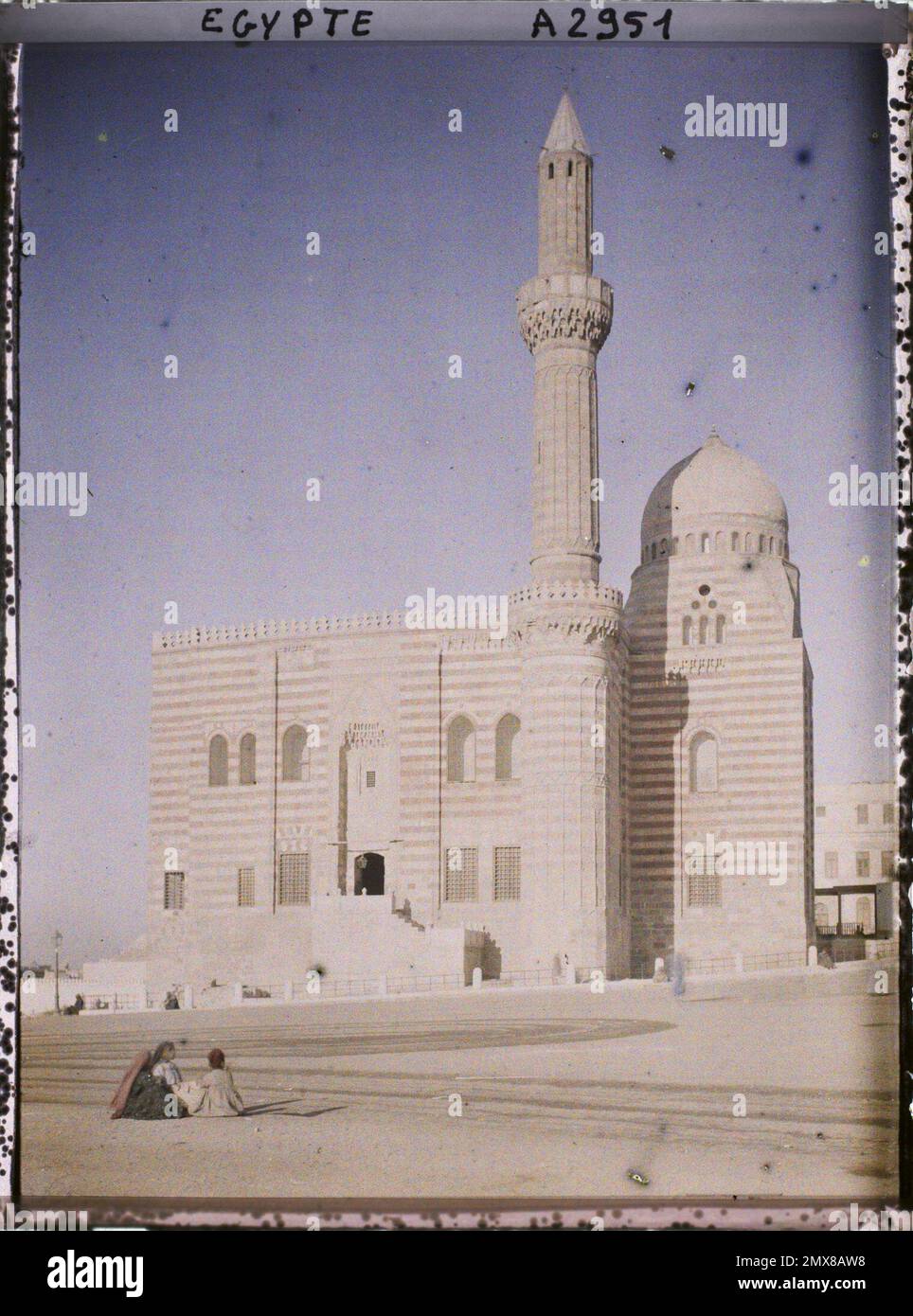 Cairo, Egypt, Africa View of the Al-Mahmudiya Mosque , 1914 - Egypt - Auguste Léon - (January -February) Stock Photo