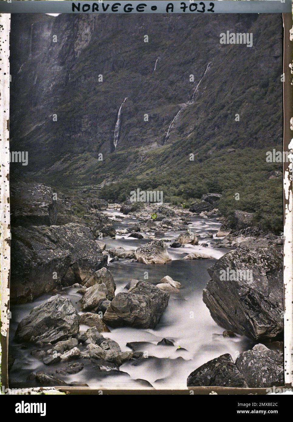 Surroundings of Jotunheimen, Norway Watercaps and Cascades , 1910 - Voyage of Albert Kahn and Auguste Léon in Scandinavia - (August 9 - September 14) Stock Photo