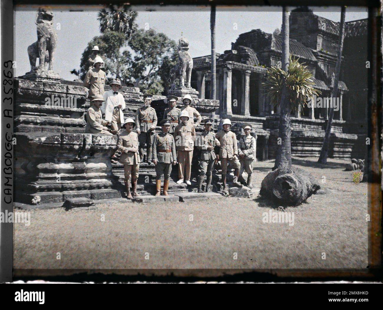 Angkor, Cambodia, Indochina an official visit to Prince Paribatra Nakhorn  Sawan, one of the sons of the King of Siam Rama V , Léon Busy in Indochina  (French - ﻿Angkor , Cambodge ,