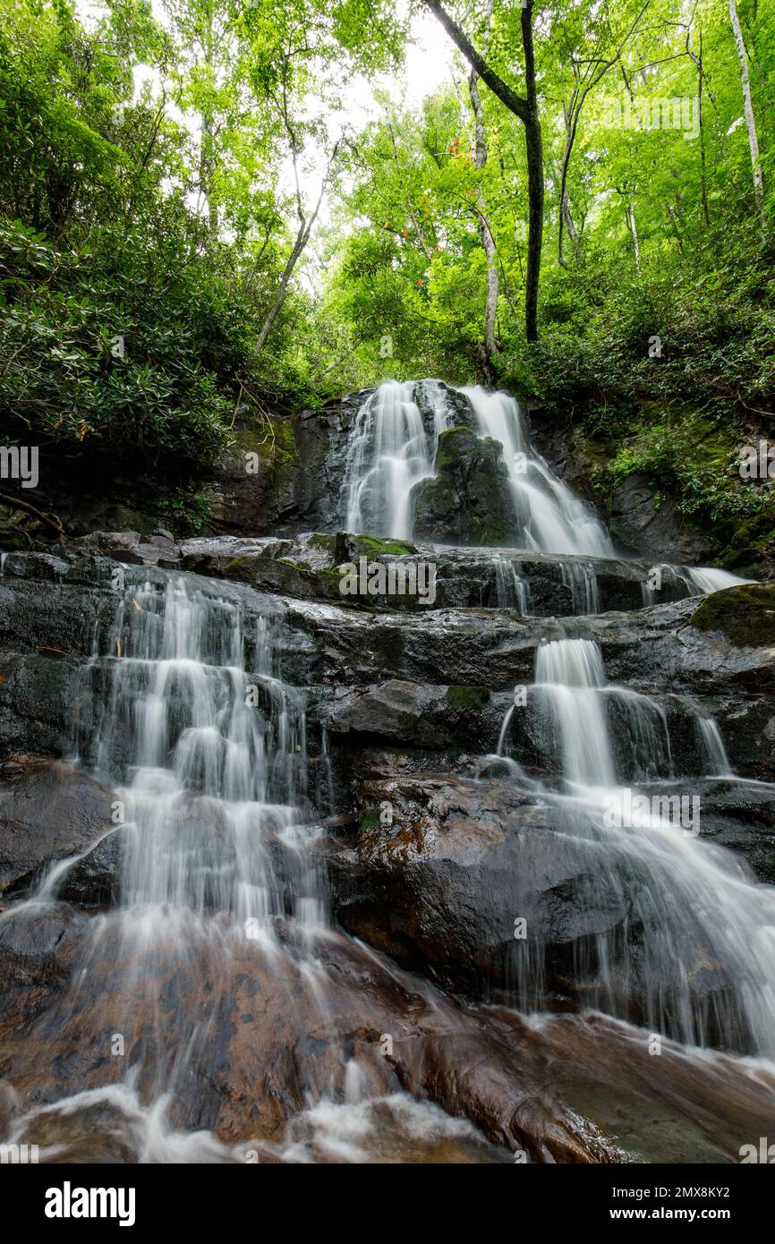 Laurel Falls along the Laurel Falls Trail in the Great Smoky Mountains