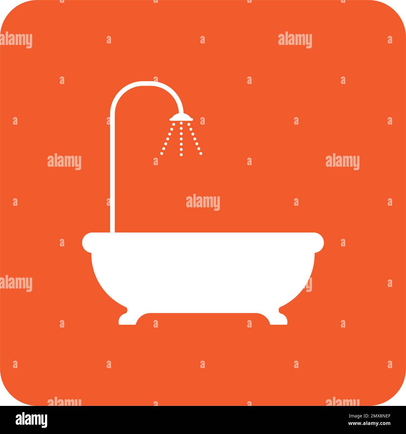 Bathtub icon trendy design template, illustration logo vector Stock Vector