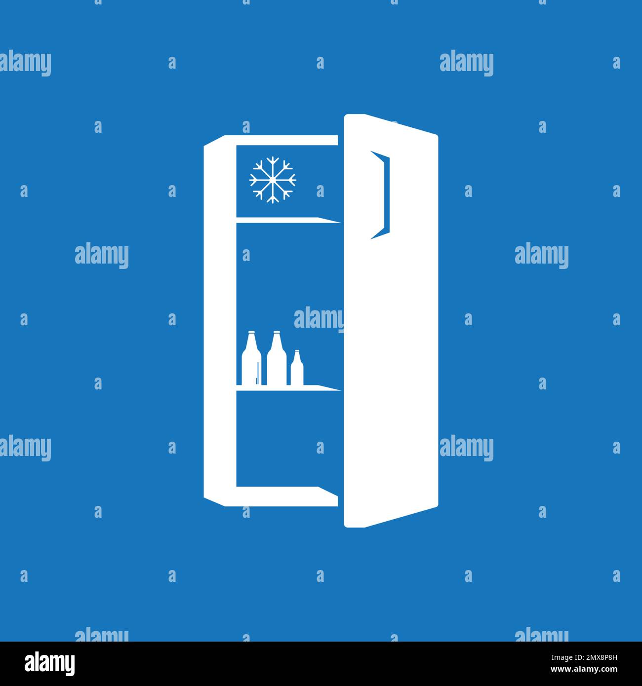 Refrigerator icon. Appliance vector icon. Refrigerator icon vector. Refrigerator thin line design. Vector image. Stock Vector