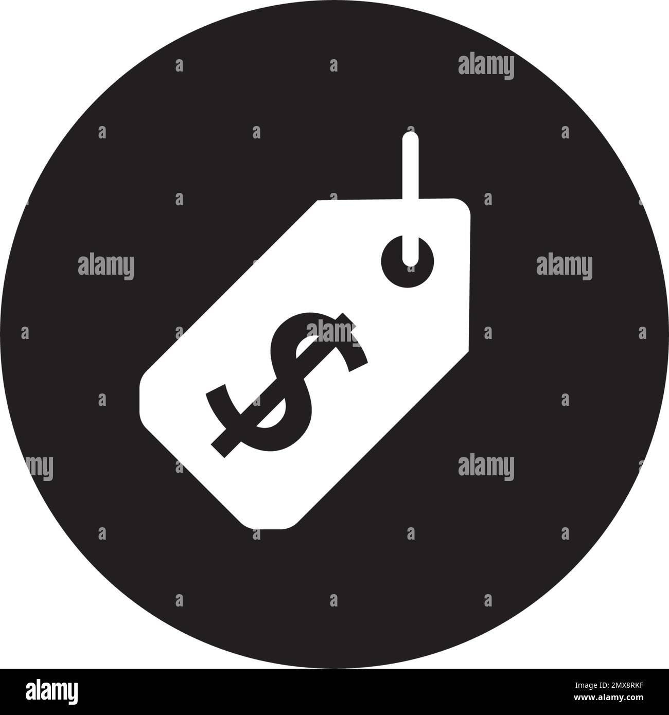 Price Tag icon vector, solid logo illustration, pictogram isolated. Stock Vector