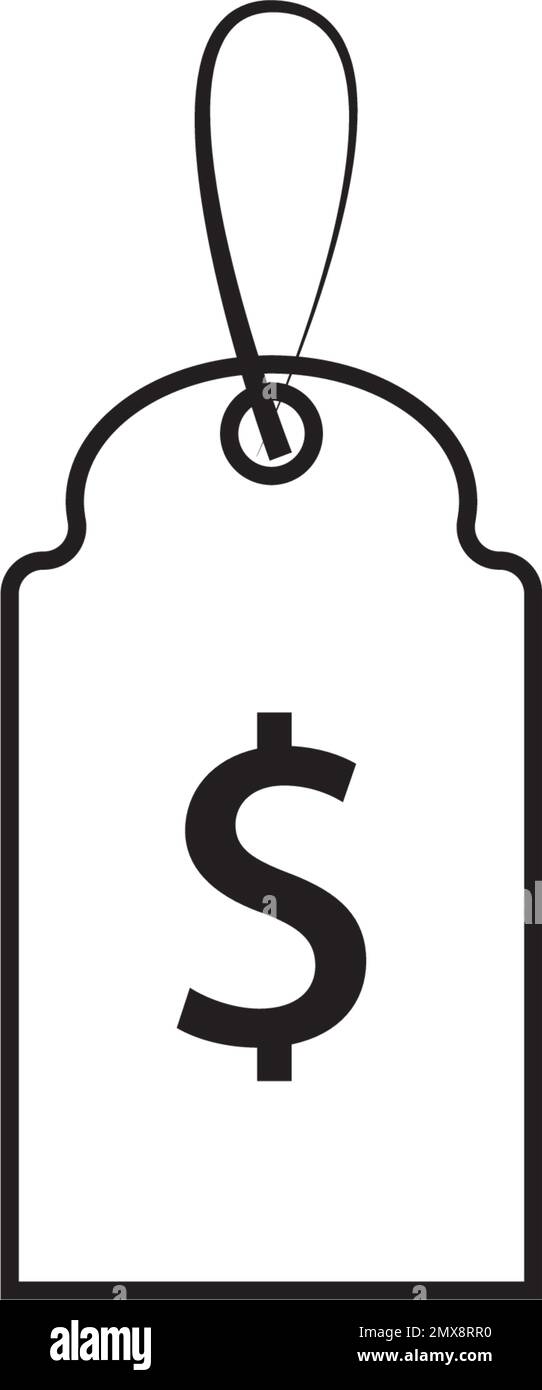 Price Tag icon vector, solid logo illustration, pictogram isolated. Stock Vector