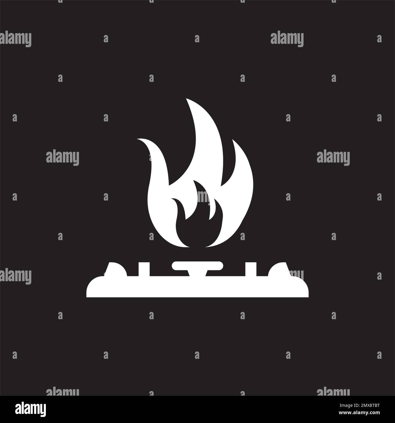 gas stove logo vector illustration design backgroun Stock Vector