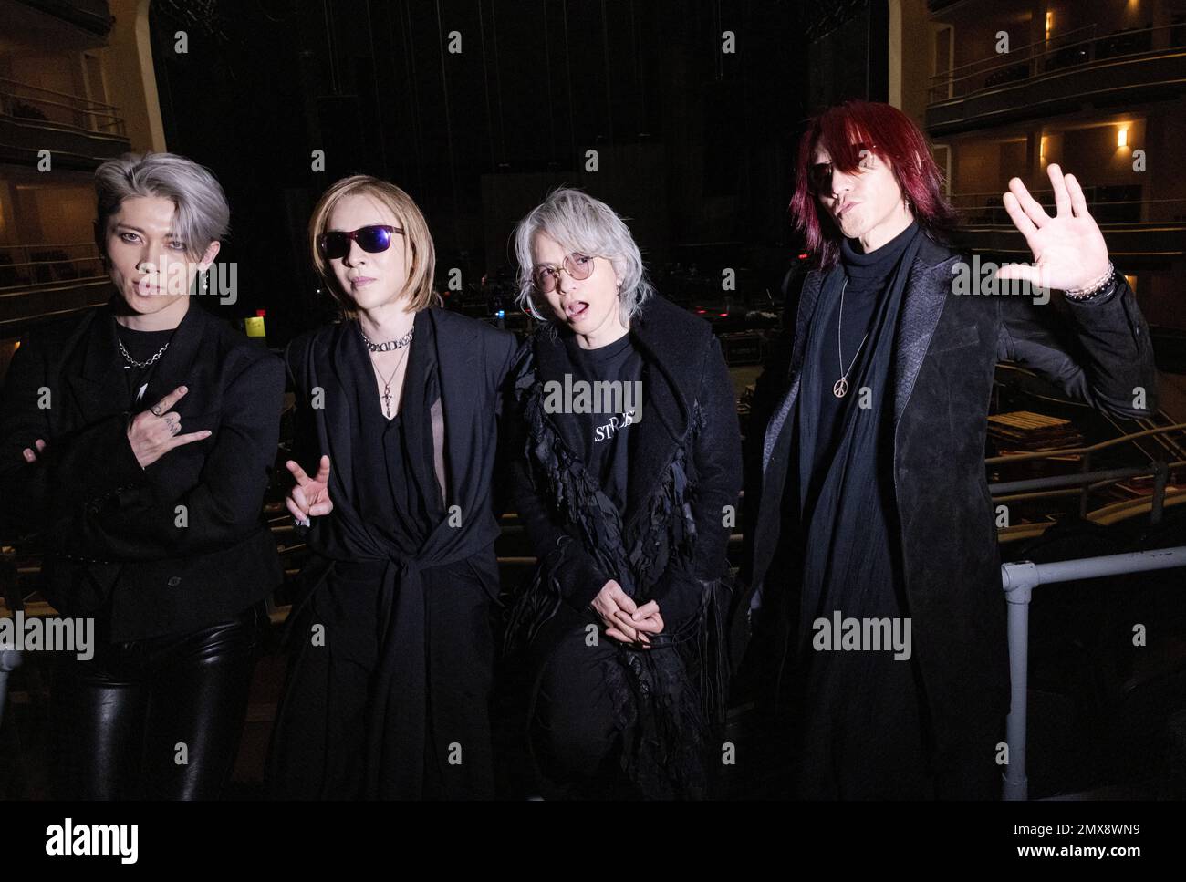 Japanese rock artists MIYAVI, YOSHIKI, HYDE and SUGIZO, members of new