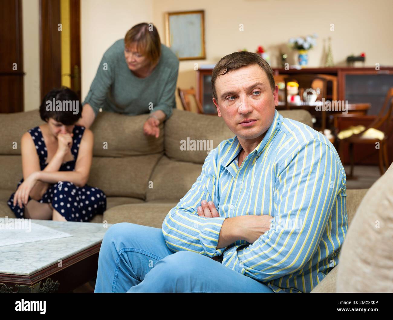 Unhappy mother husband elderly hires stock photography and images Alamy