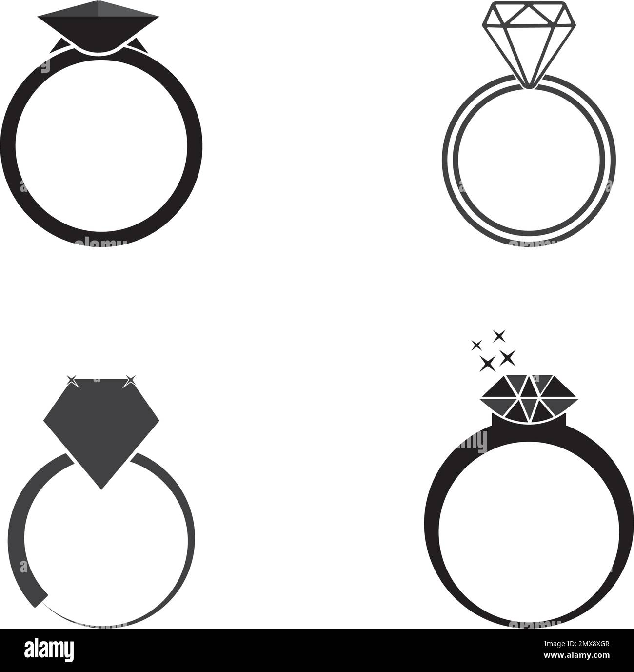 Diamond Ring icon vector design template illustration Stock Vector