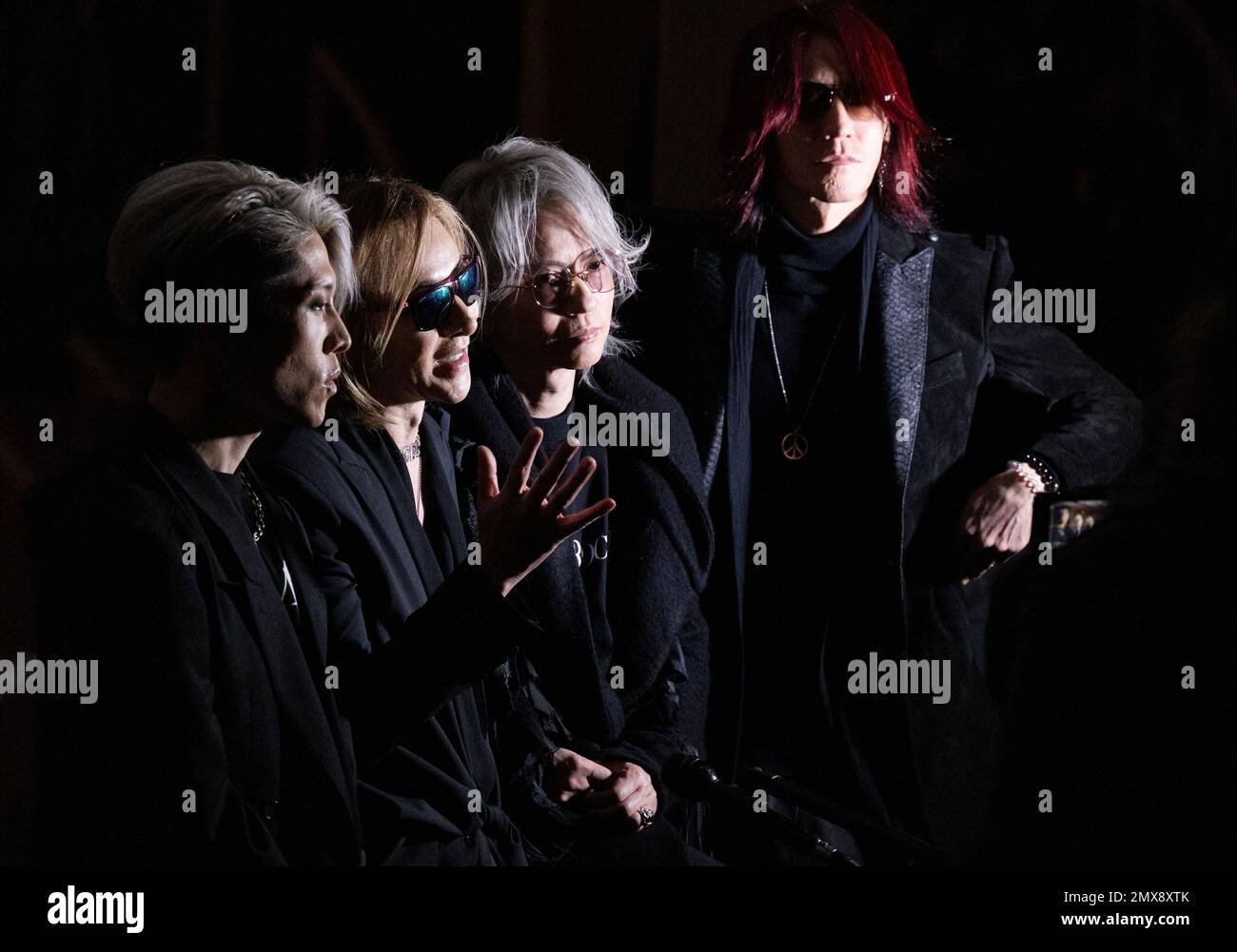 Japanese rock artists MIYAVI, YOSHIKI, HYDE and SUGIZO, members of new