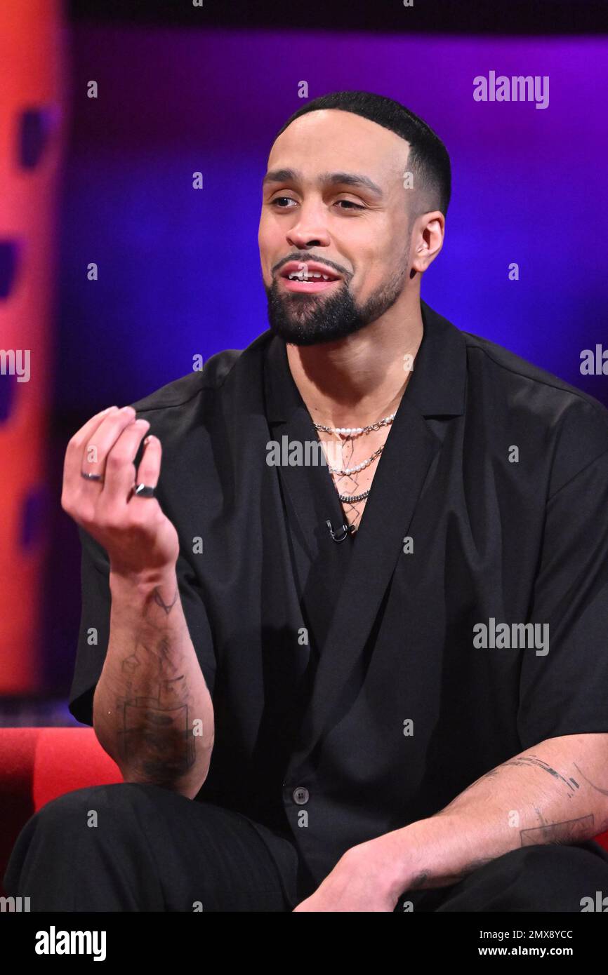 EDITORIAL USE ONLY Ashley Banjo during the filming for the Graham