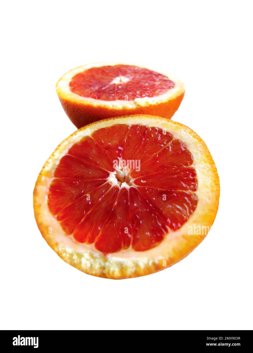 Red orange on white background Stock Photo
