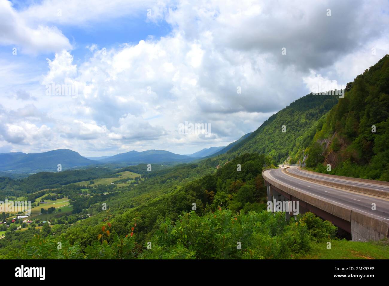 James Walker Roberson Memorial Scenic Drive curves around Appalachian