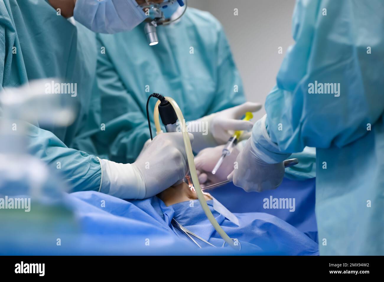 Professional doctors performing Stock Photo